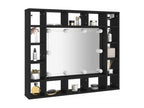 Black LED mirror cabinet 91x15x76.5 cm 36232MDMR