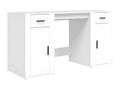 Desk with white engineered wood cabinet 00821NWEG