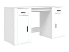 Desk with white engineered wood cabinet 00821NWEG
