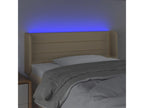 Cream LED Headboard 103x16x78/88 cm Fabric 92118WDYP