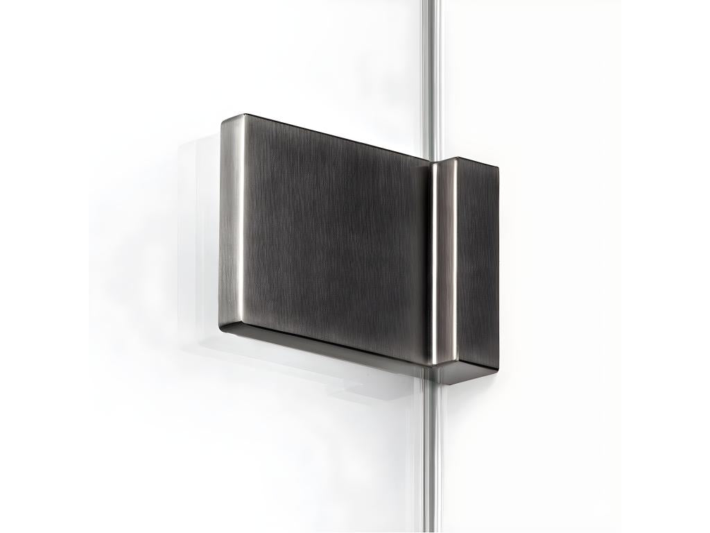 70cm walk-in shower enclosure in brushed stainless steel, Maisonpuretop GUNMETAL BRUSHED 96969YHVN