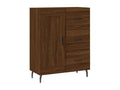 High sideboard, brown oak, 69.5x34x180 cm, engineered wood, 63407PZGZ