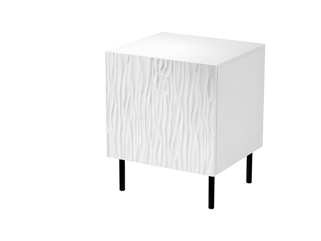 Bedside Table Set of 2, Matte White, 44x54x41 cm, High Quality, Maisonpuretop 85118DDBE