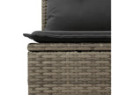 8-piece garden furniture set with grey resin wicker cushions 88192UDXZ