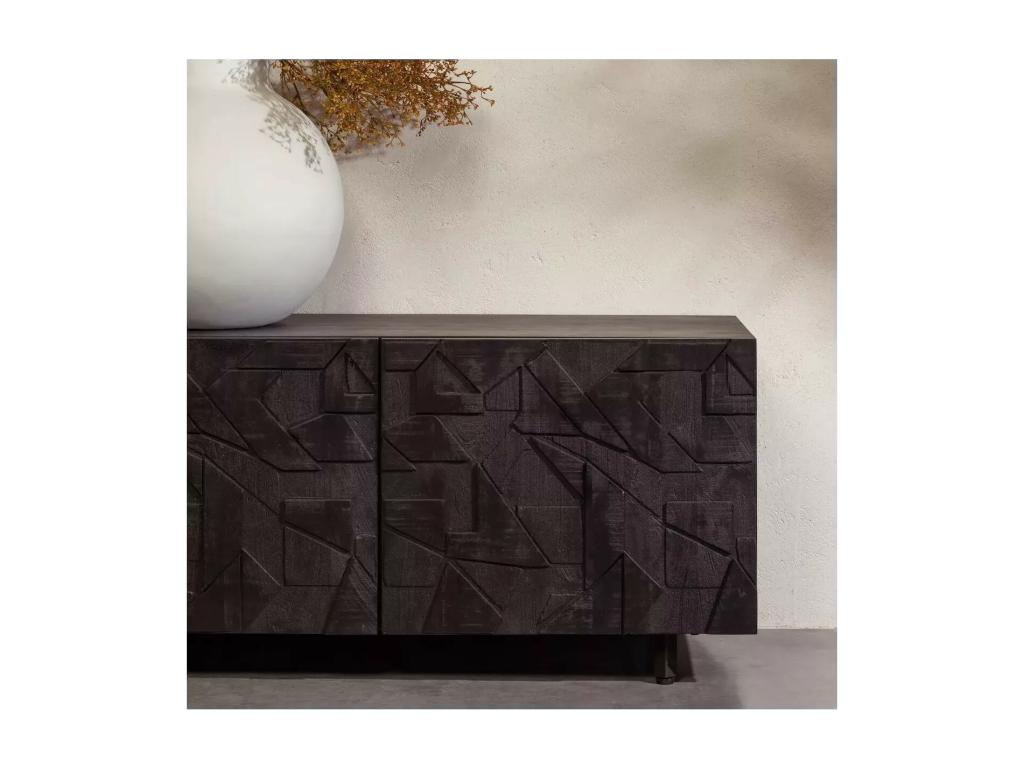 COUNTER - Black Mango Wood TV Stand 59984OKSL