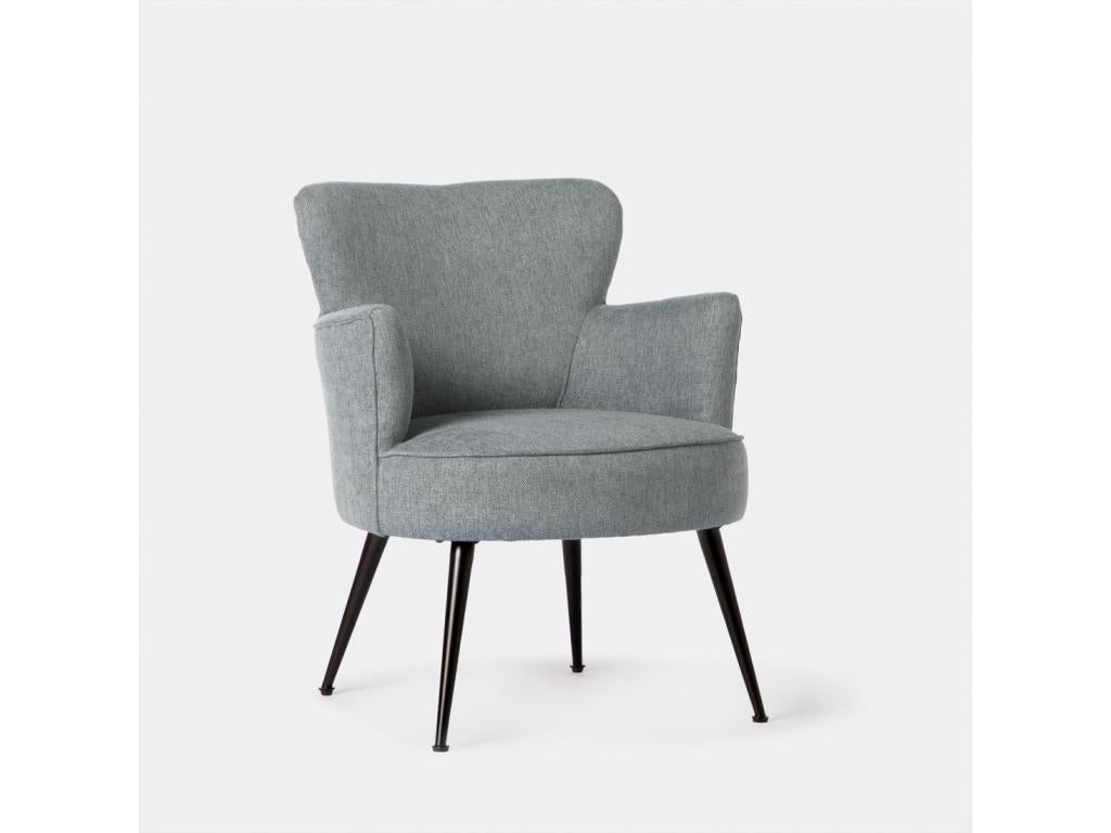 Grey fabric reading chair 67x83 cm - Artvivrestore 22230CPWW