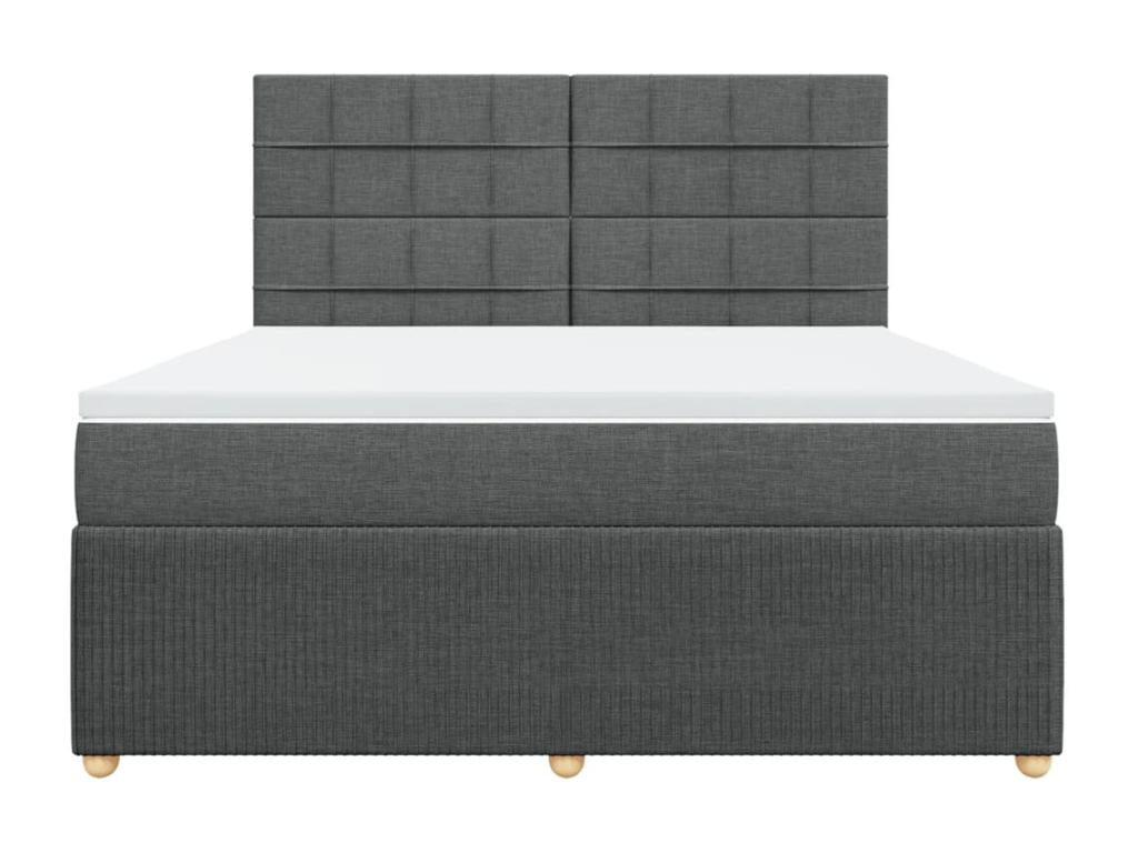 Artvivrestore bed base with mattress, Dark Grey 180x200cm, Fabric 91217HLTD