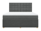 Artvivrestore bed base with mattress, Dark Grey 180x200cm, Fabric 91217HLTD