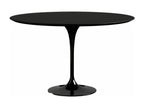Round Tulip Table - Matte Black Top - Diameter 60 cm - Matte Black Base 35793VQCQ