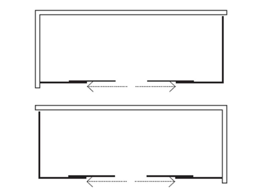 Shower Screen 190x100 cm High 200cm 1 Fixed Crystal Panel - 4 Central Crystal Panels Satin Chrome Profile 01423YDII