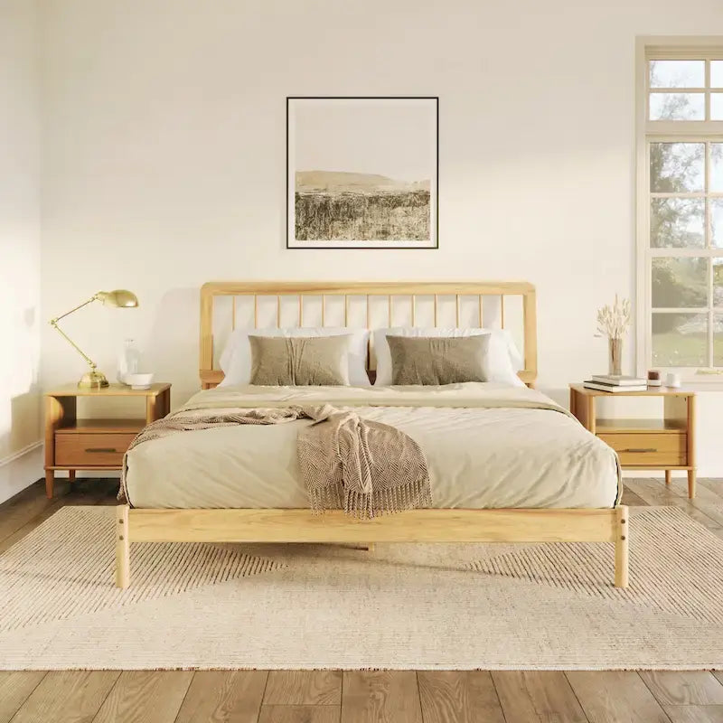 Middlebrook Designs Boho Solid Wood King Spindle Bed