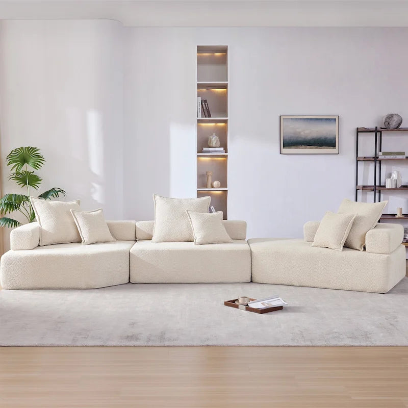 DIY Customization Boucle Upholstered Modular Sectional Sofa
