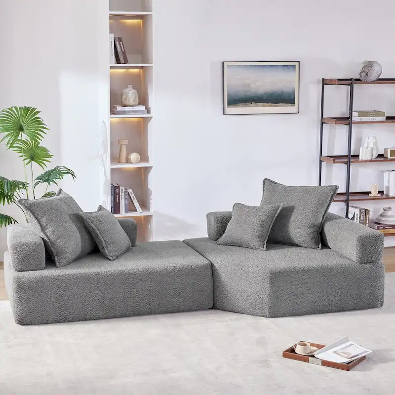 DIY Customization Boucle Upholstered Modular Sectional Sofa