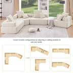 DIY Customization Boucle Upholstered Modular Sectional Sofa