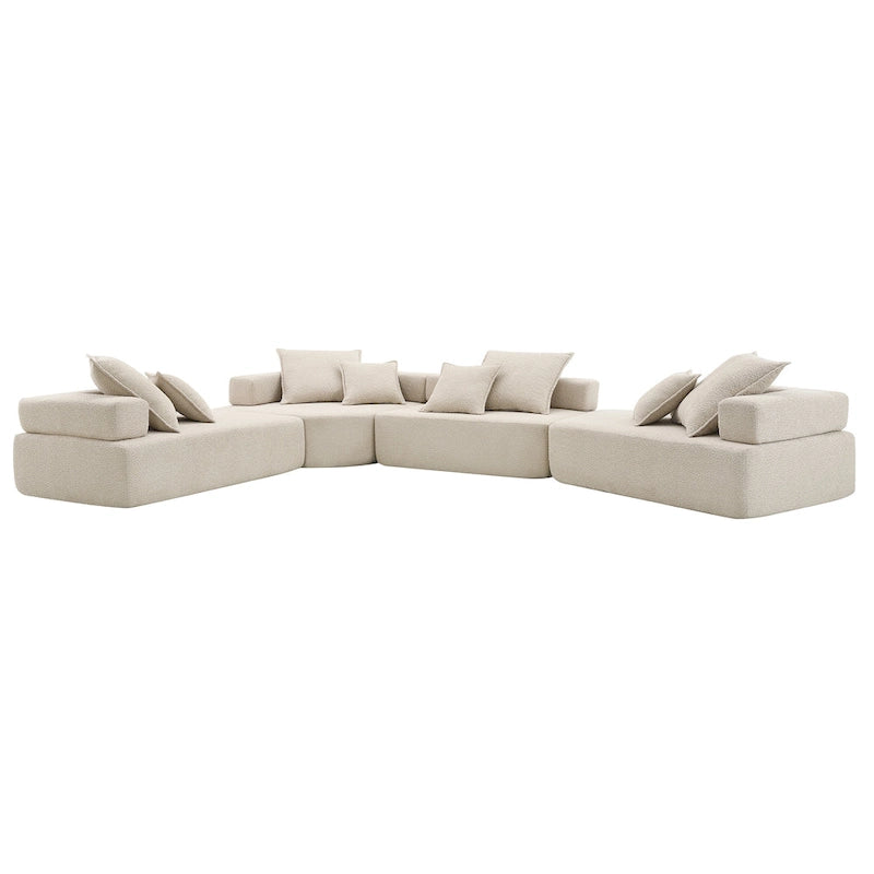 DIY Customization Boucle Upholstered Modular Sectional Sofa