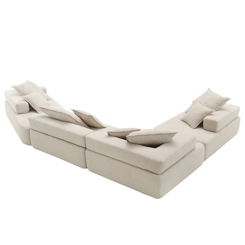 DIY Customization Boucle Upholstered Modular Sectional Sofa