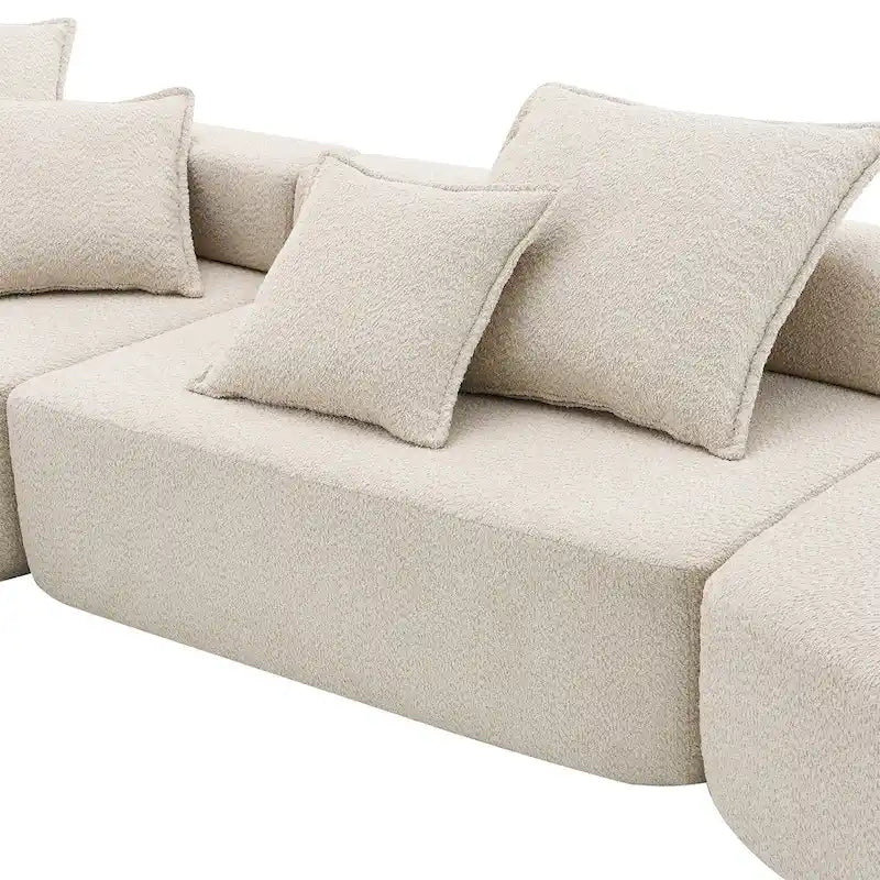 DIY Customization Boucle Upholstered Modular Sectional Sofa