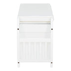 Multifunctional Storage Bench with Cushion and Curved Side Panel for Entrance and Living Room