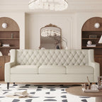 Naro Mid-Century Modern Fabric 3-Seater Sofa with Tufted Backrest by Christopher Knight Home