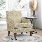 GDFStudio - Bella Modern Accent Chair for Living Room with Birch Legs and Comfortable Fabric Upholstery
