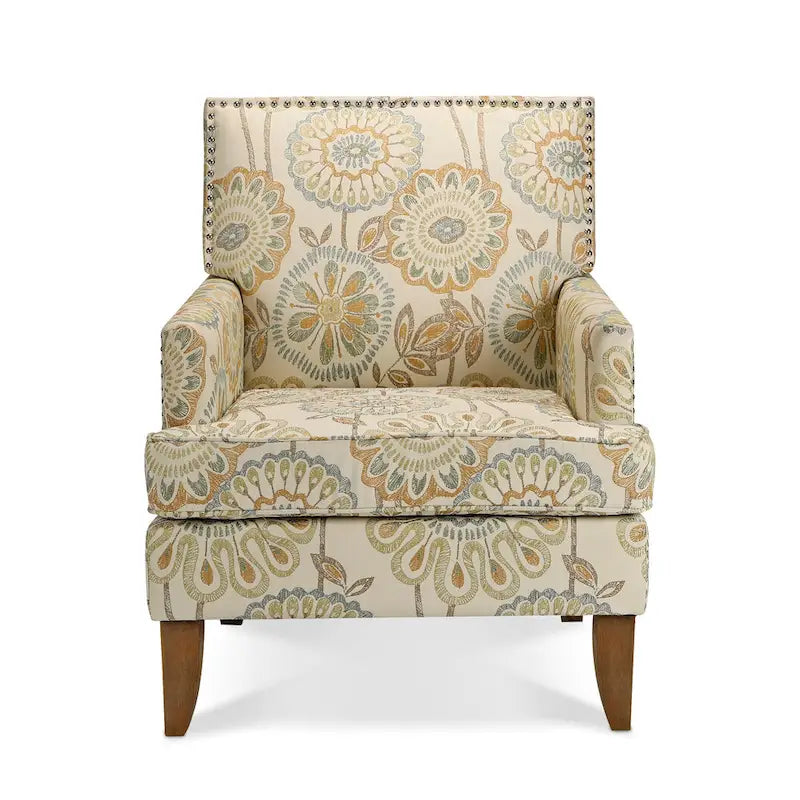 GDFStudio - Bella Modern Accent Chair for Living Room with Birch Legs and Comfortable Fabric Upholstery