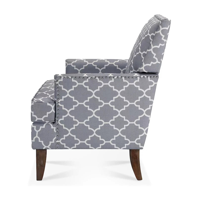 GDFStudio - Bella Modern Accent Chair for Living Room with Birch Legs and Comfortable Fabric Upholstery