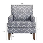 GDFStudio - Bella Modern Accent Chair for Living Room with Birch Legs and Comfortable Fabric Upholstery