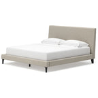 Signature Design by Ashley Cielden Light Gray King Upholstered Bed with Roll Slats