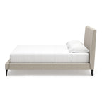 Signature Design by Ashley Cielden Light Gray King Upholstered Bed with Roll Slats
