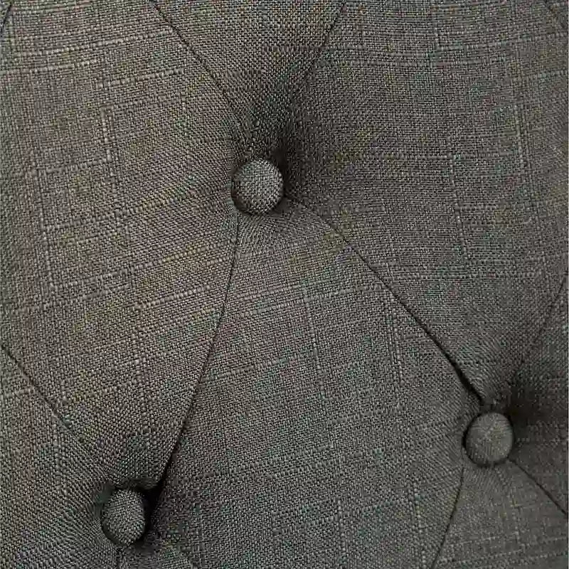 Modern Dining Table and Chairs Set Home Party Dining Table and Chairs Set with 6 Tufted Chairs and Turned Leg for Kitchen