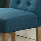 Modern Dining Table and Chairs Set Home Party Dining Table and Chairs Set with 6 Tufted Chairs and Turned Leg for Kitchen