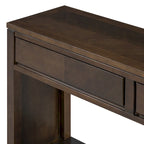 55 Rustic Console Table with Drawers and Open Shelf for Living Room