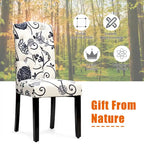 Gymax Set of 4 Tufted Dining Chair Upholstered Nailhead Trim Rubber - See Details