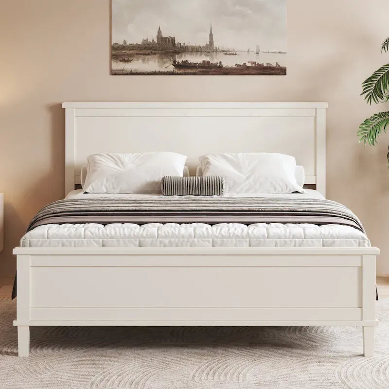 Mid-Century Wood Platform Bed