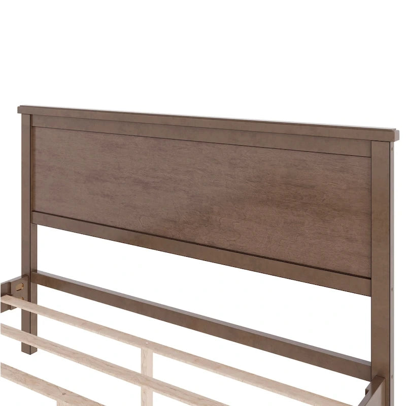 Mid-Century Wood Platform Bed