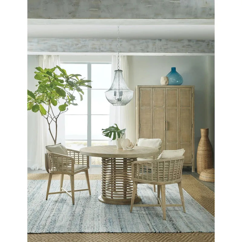 Hooker Furniture Surfrider 26 Wide Coastal Casual Lattice Cane Barrel