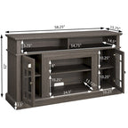 58 Classic TV Stand with Open & Closed Storage for TVs Up to 65