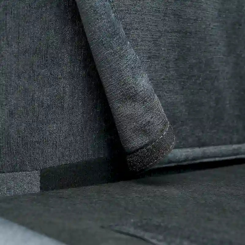 Grey 107.87 Removable Cushion 4 Seater Sectional Sofa with Movable Ottoman, Storage Armrest Bag