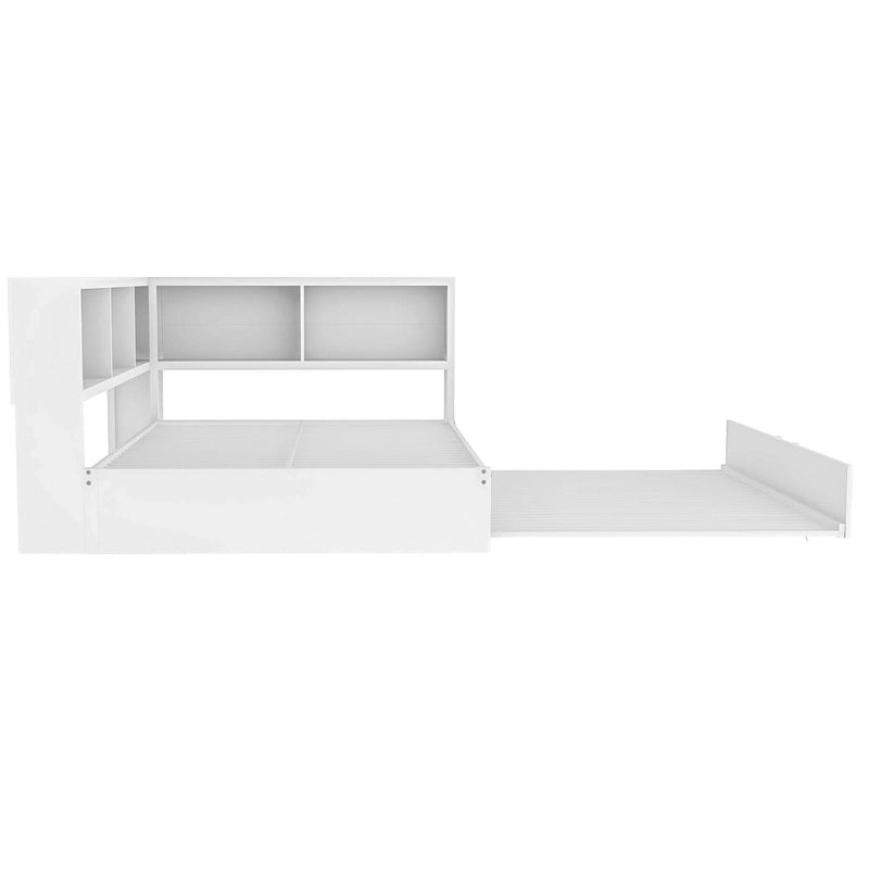 Full Metal Daybed with Trundle, Storage Cabinets, and USB Ports