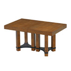 Rustic Style 7-Piece Extendable Dining Table Set with Removable Leaf, 2 Arm Chairs and 4 Armless Chairs