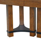 Rustic Style 7-Piece Extendable Dining Table Set with Removable Leaf, 2 Arm Chairs and 4 Armless Chairs