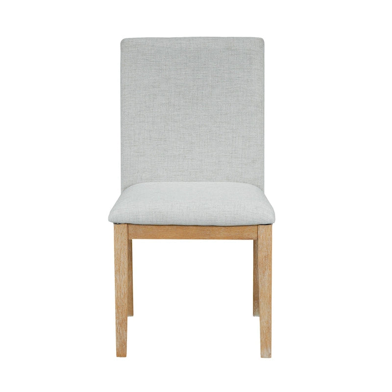 Rustic Style 7-Piece Extendable Dining Table Set with Removable Leaf, 2 Arm Chairs and 4 Armless Chairs