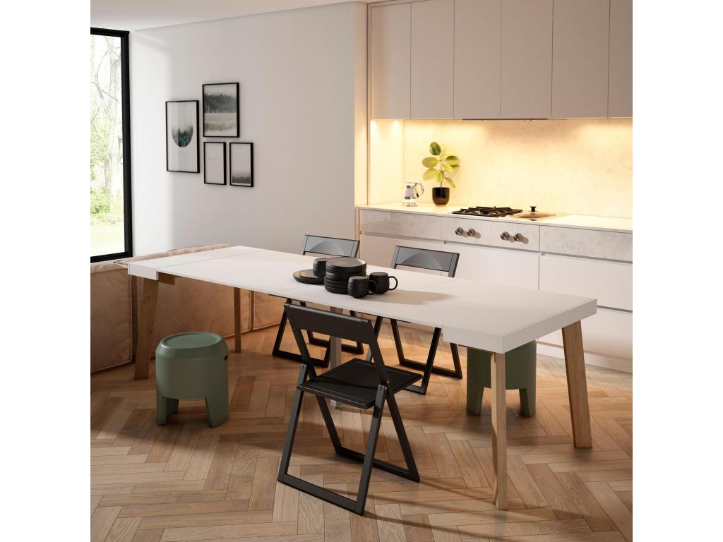 Extendable console table 260cm, seats 12, wooden legs, 28693KUZZ