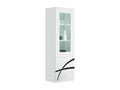 Maisonpuretop - Right-Hand Display Cabinet with 1 Door, Glossy White Lacquered Finish 06436FYXD