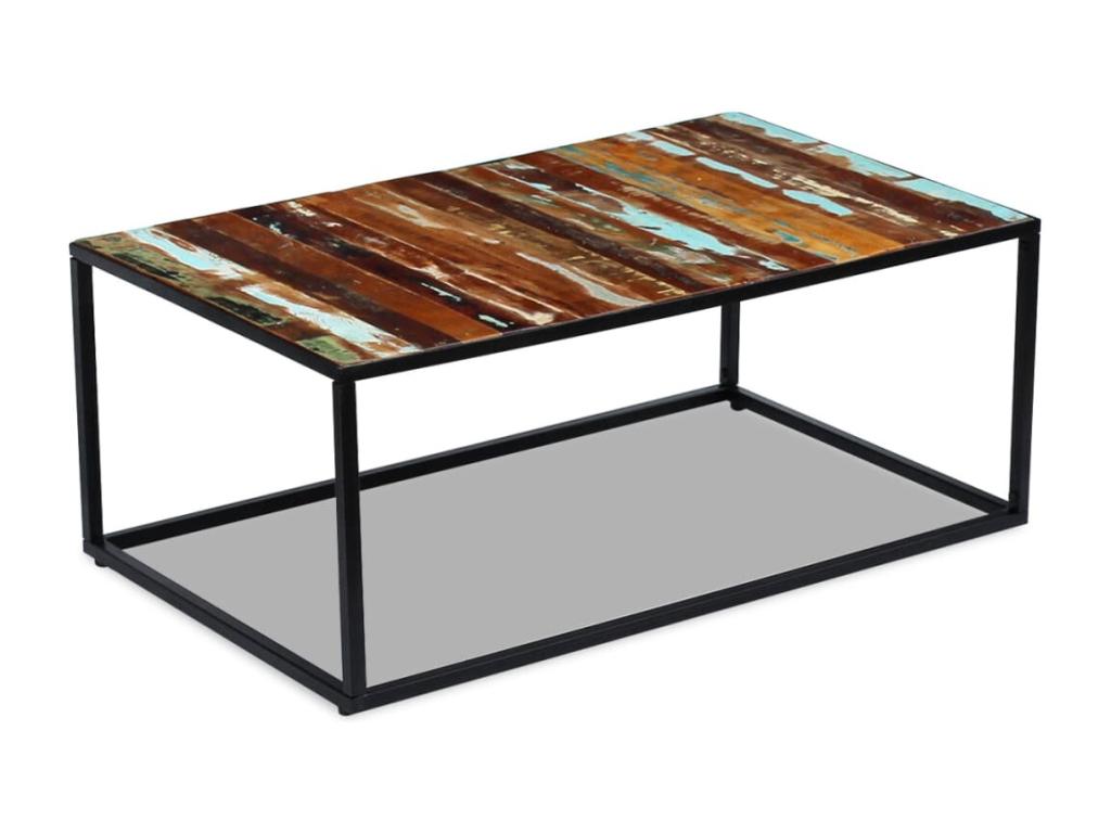 Coffee table, solid reclaimed wood, 100x60x40 cm, 17118PMGO