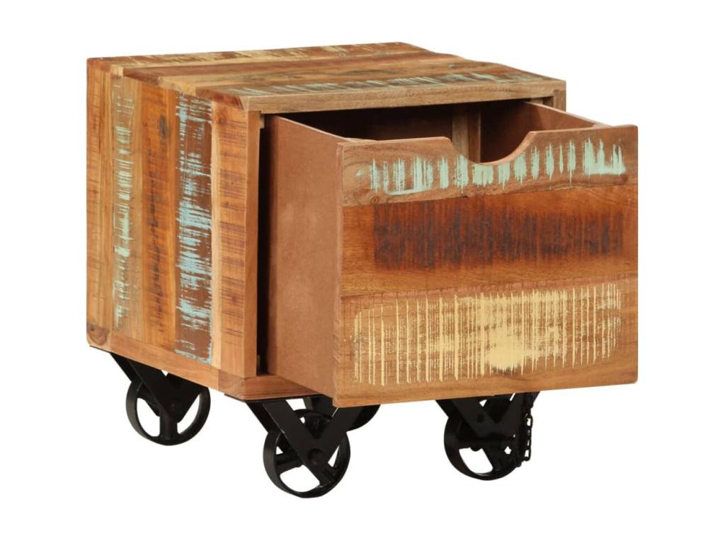 Side table 40x40x55 cm Solid reclaimed wood 05773XQID