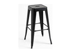Kontoir 65cm Matte Black Steel Industrial Stool 63550YNIL