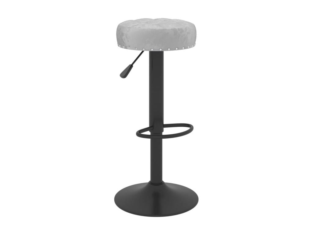 2-Piece Bar Stools, Grey Velvet 83818XOEO