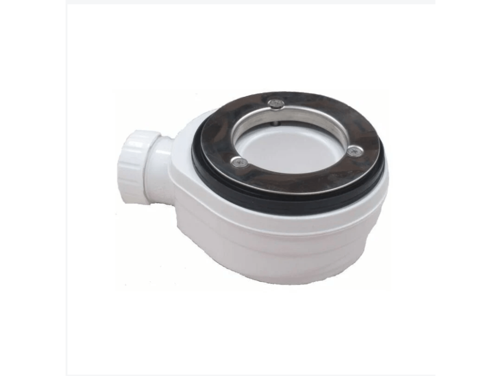 185x115 cm Shower Tray, Maisonpuretop Extra Thin White Line, Maisonpuretop RAL 1013, in Synthetic Resin and Marble Powder, with Free Drain, 56828ANFP