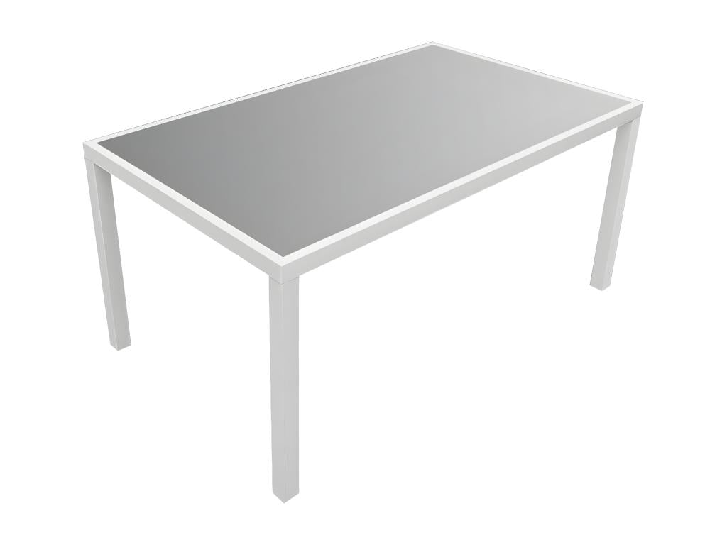 Maisonpuretop 6-seater garden furniture set in grey textilene - white aluminium - Maisonpuretop 48793WMSL